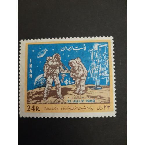 1969г.-Иран, марка, Космос," Аполлон-11", негашеная, состояние коллекционное