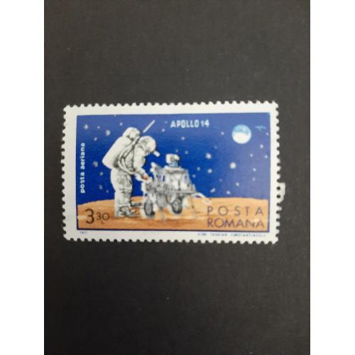 1971г-Румыния, Космос, марка "Аполлон-14", негашеная, состояние коллекционное