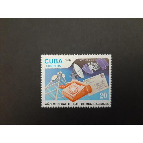 1983г.-Куба, Марка, Космос, негашеная, состояние коллекционное