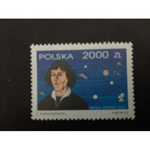 1993г.-Польша, марка, Космос, негашеная, состояние коллекционное