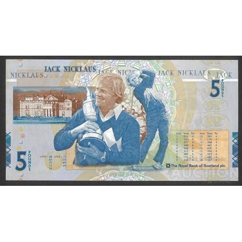 5 фунтів стерлінгів Шотландії 2005 року, пам'ятна, Джек Ніклаус, UNC