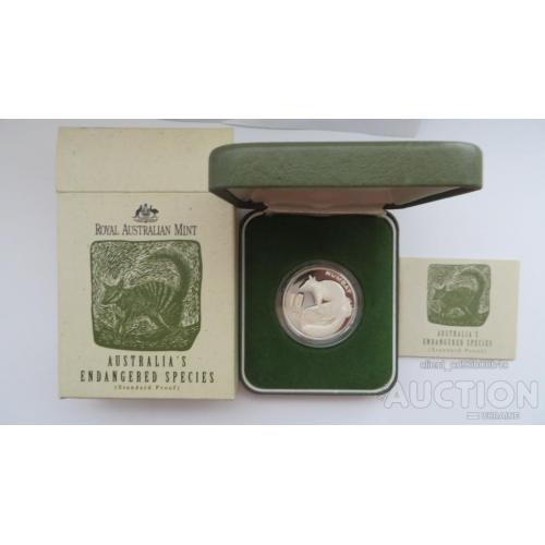 Австралія 10 доларів 1995р. Нумбат 20 грам срібло 925 PROOF повний комплект