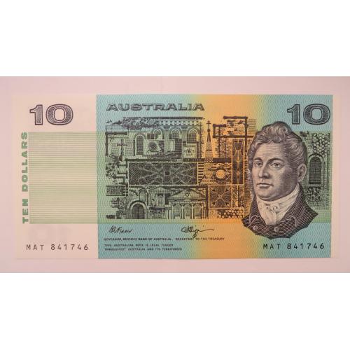 Австралія 1990 рік, банкнота 10 доларів, Фрейзер/Хіггінс R312,  UNC