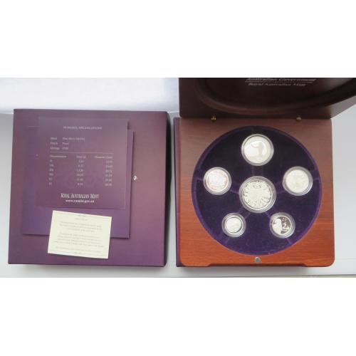 Австралія 2007 Набір монет із срібла 999 Рік Рятувальника PROOF UNC червоне дерево МАЛИЙ ТИРАЖ