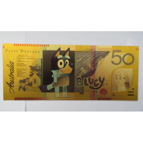 Австралія Австралійська банкнота 50 доларів Блакитна фентезі UNC