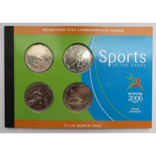 Австралія набір Спорт ігри в Мельбурнє 50 центів- 4шт 2006р UNC