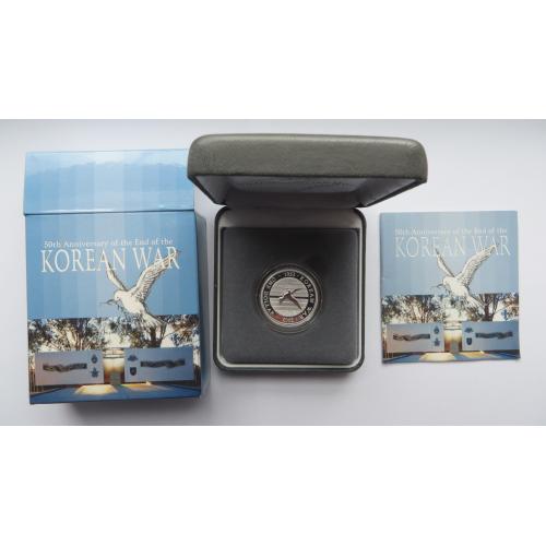 Срібна 999 PROOF монета з доказом 1 долар 2003 року Корейська війна