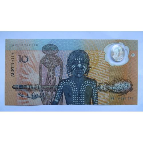 Ювілейна Австралія 1988р Банкнота 10 доларів до двохсотріччя перший випуск серія АВ UNC