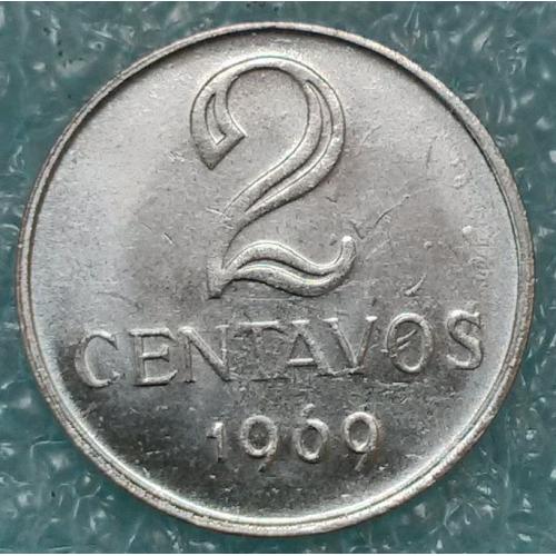 Бразилія 1969 2 центаво брак холостий удар 3027 