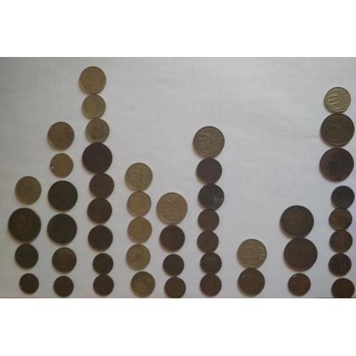 Монети СССР: 1980, 1981, 1982, 1983, 1984, 1985, 1986,  1987, 1988, 1989