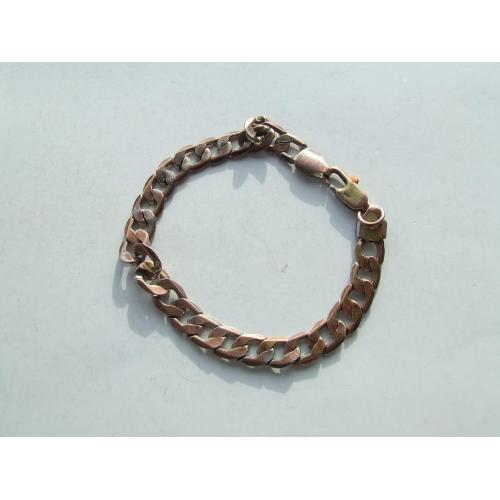 Браслет вага 14.33 гр. довжина 22см.шир.8 мм. проба 750 вибита.