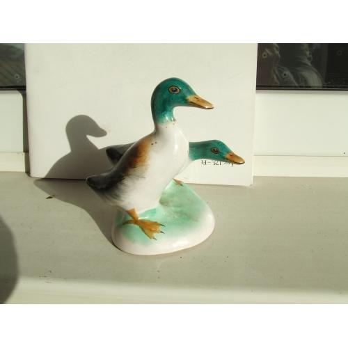 Фарфор пара гусок роз.12х11 см. Венгрия 1950 рр. ручна розпис.