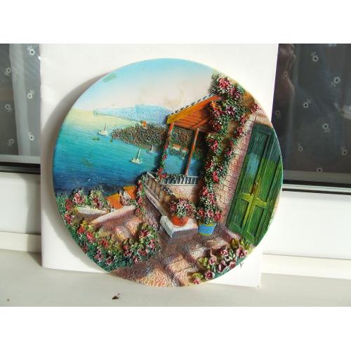 Фарфор тарілка настінна декоративна панно роз. 20 см 2000 рр.