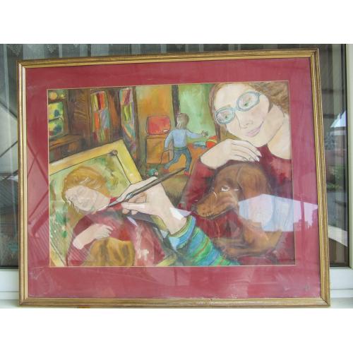 Киевская школа. КДМА Тихая Ганна раз. 70 х 60 см. к.м. 2006 гг.