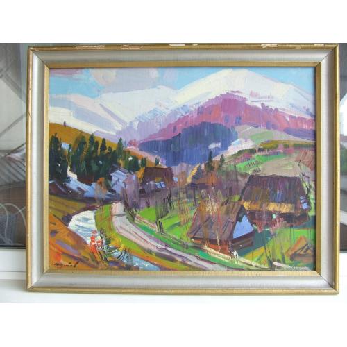 Нар.худ.Укр.Закарпатская школа. Шутєв І. п.о. роз. 65 х 50 см. 1980 р. Ужгород.
