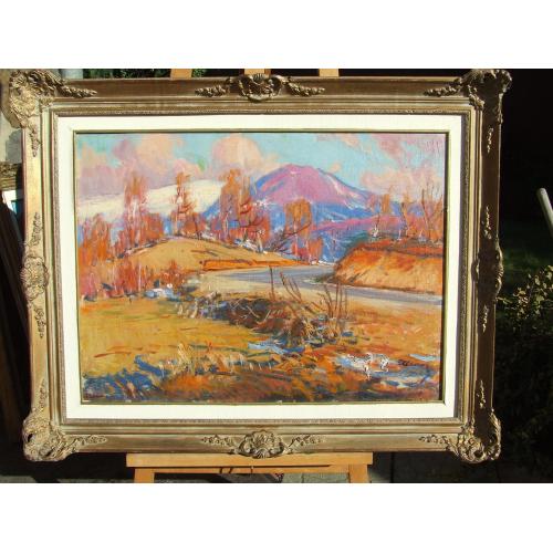 Нар.худ.Урср. Шолтес З. 1909-1990 рр. роз. 55х75 см. п.о. 1960 рр. закарпатська школа Ужгород .