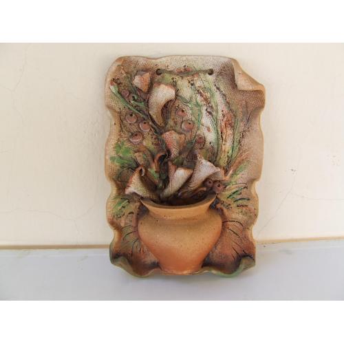 Настінна керамічна рельефна картина -панно   роз.23 х 16 см. 1980 гг. ссср.