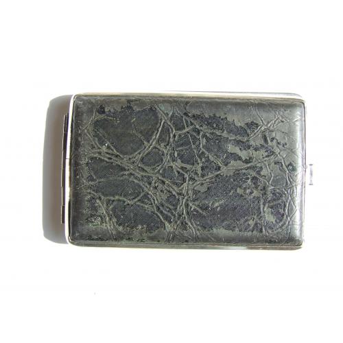 Портсигар металл кожа раз. 12х8 см. вес 96 гр начало 1970гг.