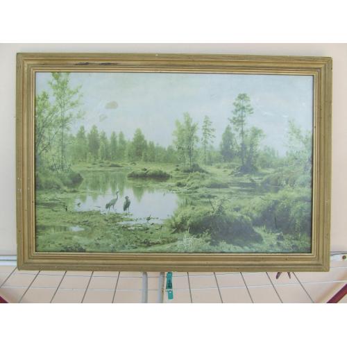 Репродукция с рамой раз. 65 х 55 см. к.м. 1989 г. весна.
