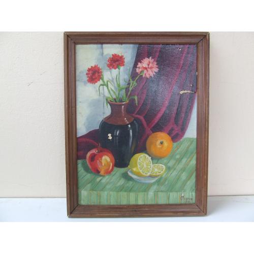 Закарпатська школа  С. Пешков   к.м. роз40 х 30 см. Композиція.   1993 рік  Ужгород .