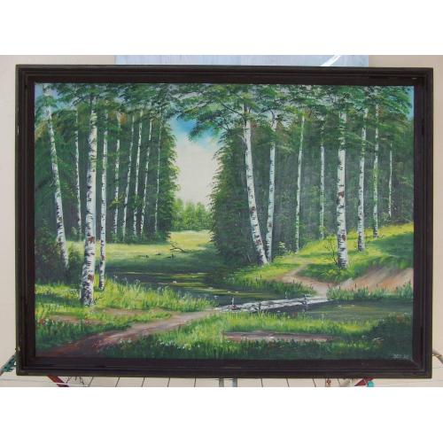 Закарпатская школа. Дячук В. раз. 90 х 65 см. х.м. 2002 гг. Ужгород.