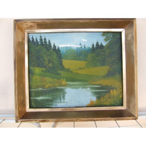 Закарпатская школа. Ньорба В. раз. 30 х 25 см. х.м. 1990 гг. Ужгород.