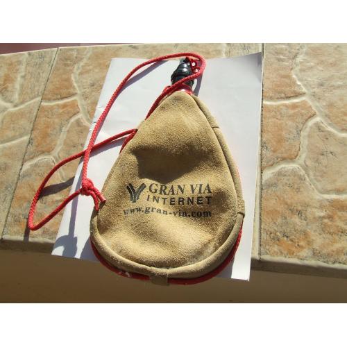 Замшевий бурдюк- фляга для води вина і т.п. 1 літр.