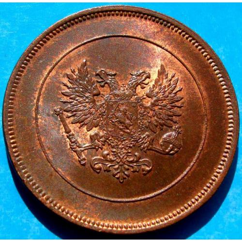 Царская Финляндия 10 пенни 1917 Орел. UNC / RED. Идеальная. Очень редкая в штемпельном блеске.5