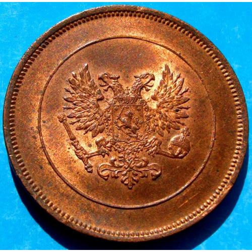 Царская Финляндия 10 пенни 1917 Орел. UNC / RED. Идеальная. Очень редкая в штемпельном блеске.6