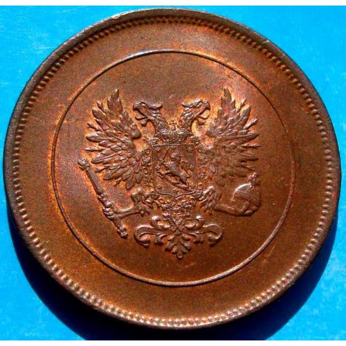 Царская Финляндия 10 пенни 1917 Орел. UNC / RED. Сильнейшая. Очень редкая в штемпельном блеске.2
