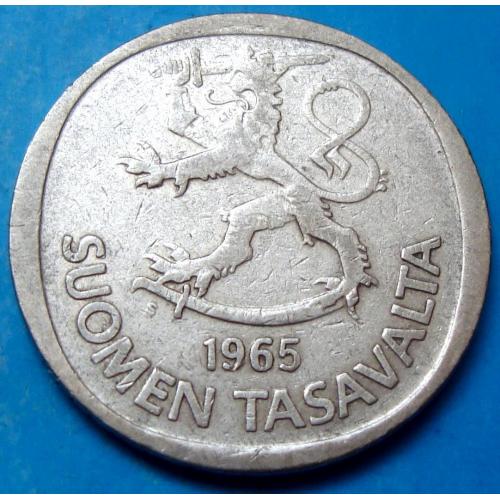 Серебро Финляндия 1 марка 1965