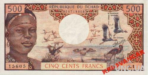 Чад 500 франков 1974 год. КОПИЯ