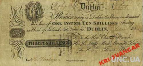 Ирландия 30 шиллингов 1814 год. КОПІЯ