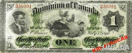Канада 1 доллар 1870 год TORONTO. КОПИЯ