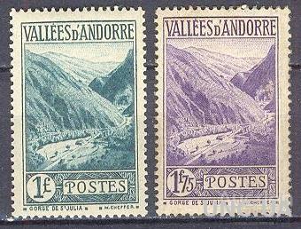 Андорра Франц. 1932 горы пейзаж 2м №39 и №42 * о