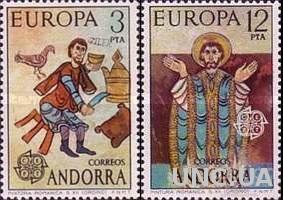 Андорра Исп. 1975 Европа Септ живопись религия фрески ** о