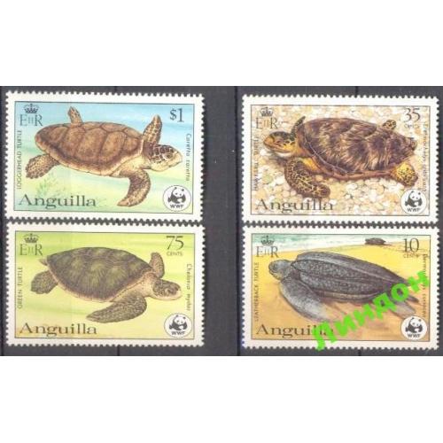 Ангилья черепахи ВВФ WWF морская фауна 1983 ** о