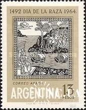 Аргентина 1964 День Колумба живопись гравюра флот корабли ** о
