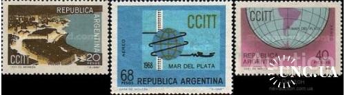 Аргентина 1968 связь телефон телеграф радио карта архитектура ** о