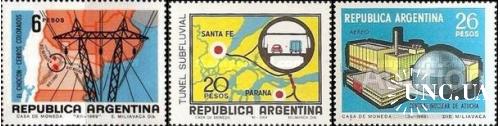 Аргентина 1969 нац. проекты ГЭС автомобили атом карта архитектура ** о
