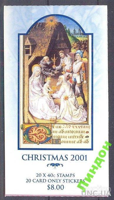 Австралия 2001 Рождество религия живопись буклет**