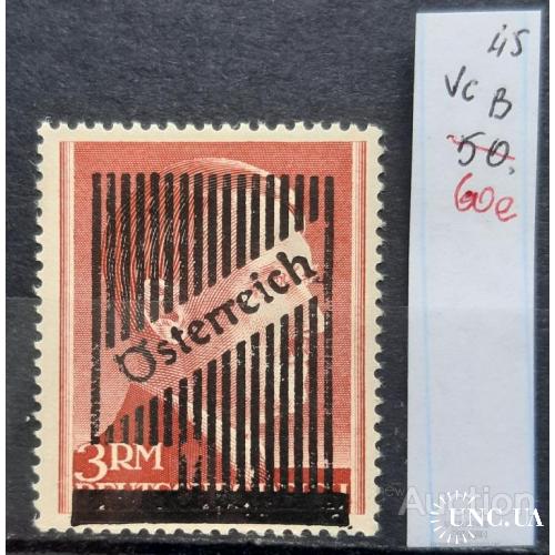 Австрия 1945 стандарт надп-ка Остер Рейх на марке Германия Рейх Гитлер Vc B ** о