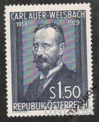 Австрия 1954 Карл Ауэр фон Вельсбах наука химия люди ** о
