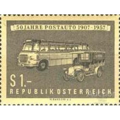 Австрия 1957 почта ретро автомобили машины автобусы ** м