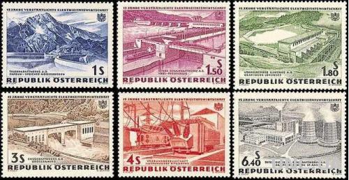 Австрия 1962 энергетическая промышленность ГЭС плотина ЛЭП горы ** о