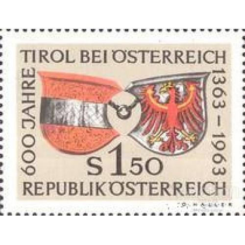 Австрия 1963 600 лет Тироль в составе Автрии герб геральдика ** ом