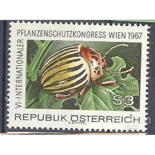 Австрия 1967 колорадский жук насекомые фауна ** м