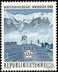 Австрия 1968 универсиада спорт стадион горы ** о