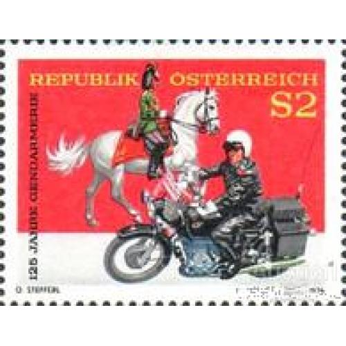 Австрия 1974 полиция униформа кони фауна мотоциклы ** о