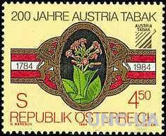 Австрия 1984 200 лет табачной промышленности флора цветы ** о